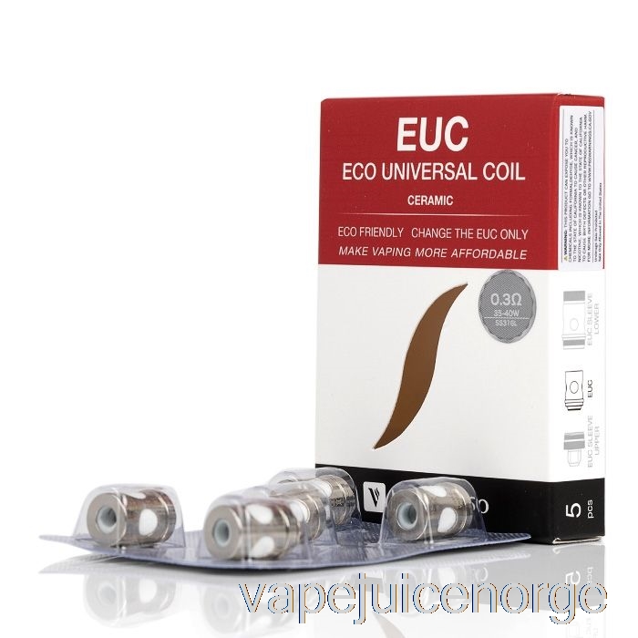 Vape Norge Vaporesso Euc Erstatningsspoler 0,3ohm Keramisk Euc Ss316l